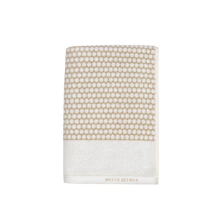Mette Ditmer - Grid Serviette d'invité 38 x 60 cm, sable / off-white (set de 2)