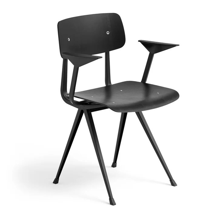 Result Chaise avec accoudoirs, noir de HAY
