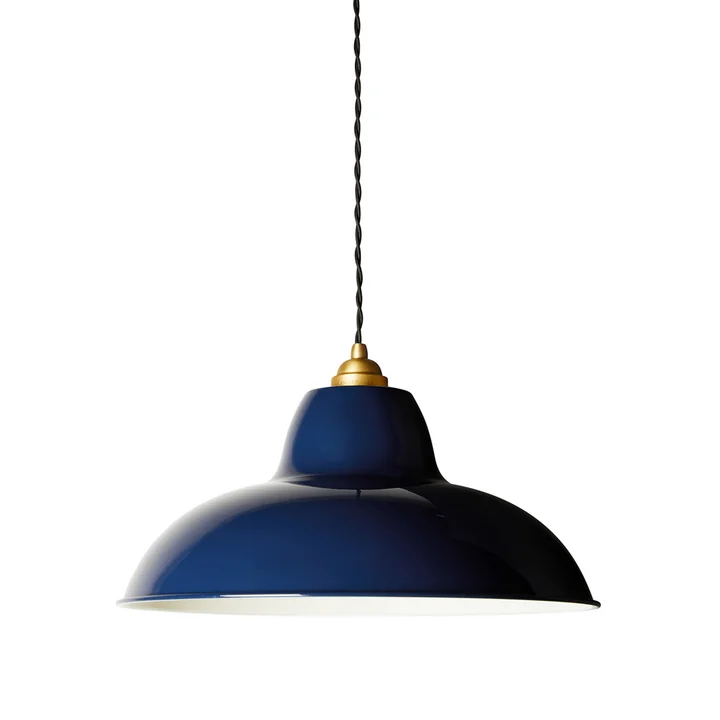 Original 1227 Midi Wide Lampes suspendues en laiton de Anglepoise dans la couleur ink blue