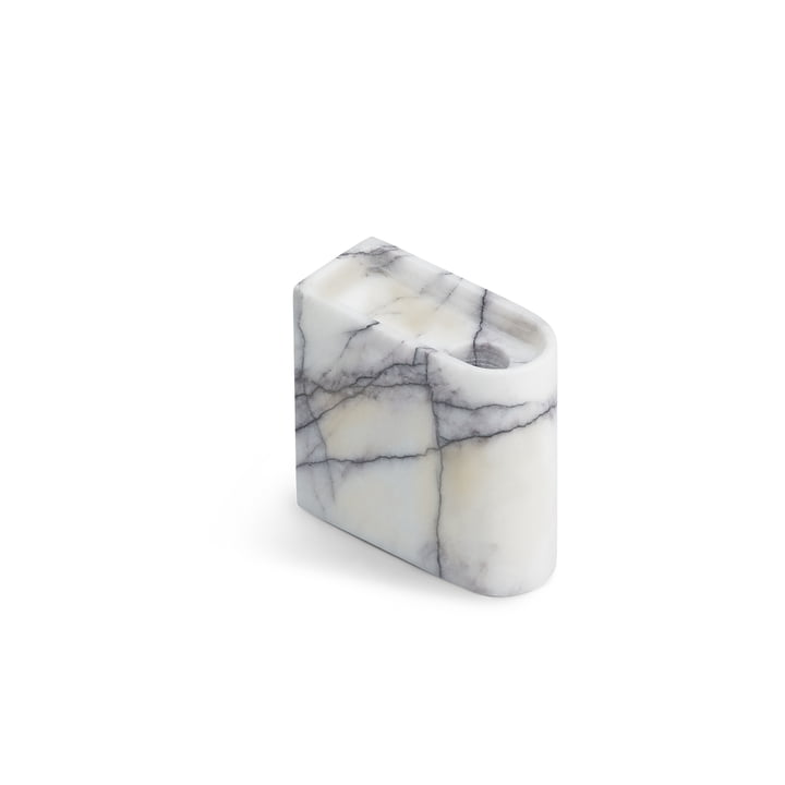 Monolith Bougeoir low de Northern dans la version marbre blanc