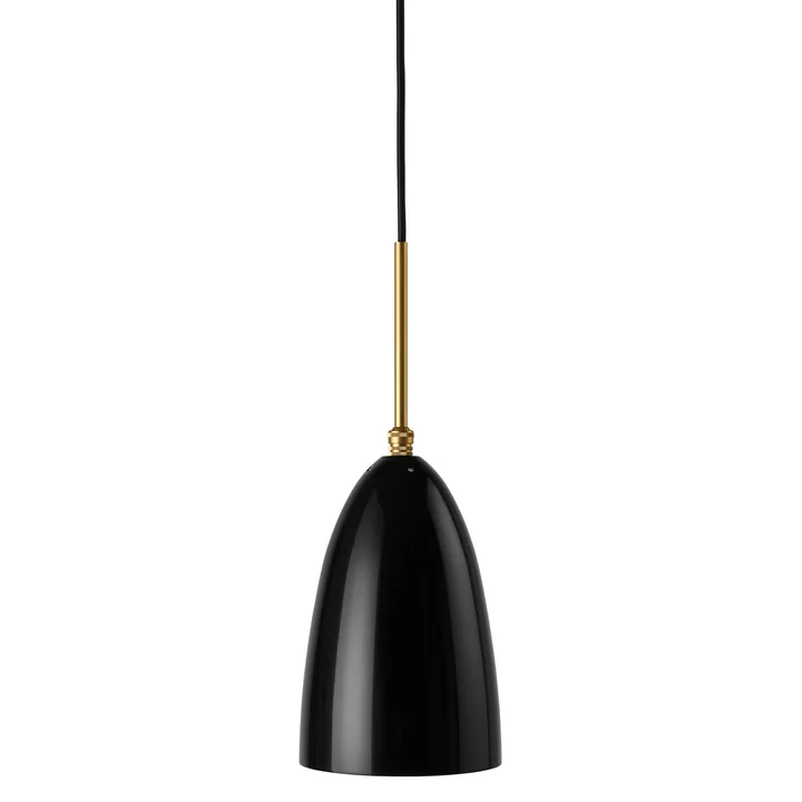 Gräshoppa Suspension de Gubi dans la couleur noir brillant