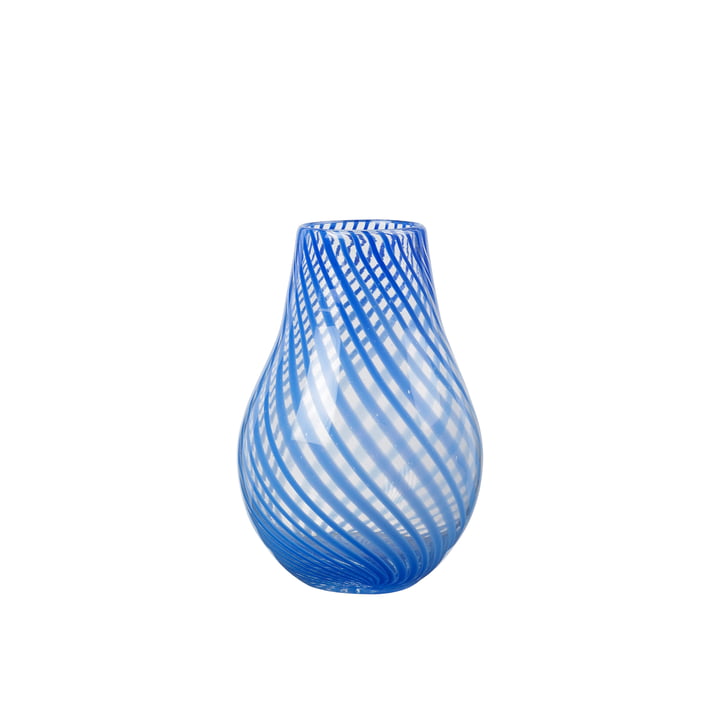 Ada Crossstripe Vase, H 22,5 cm, intense blue de Broste Copenhagen