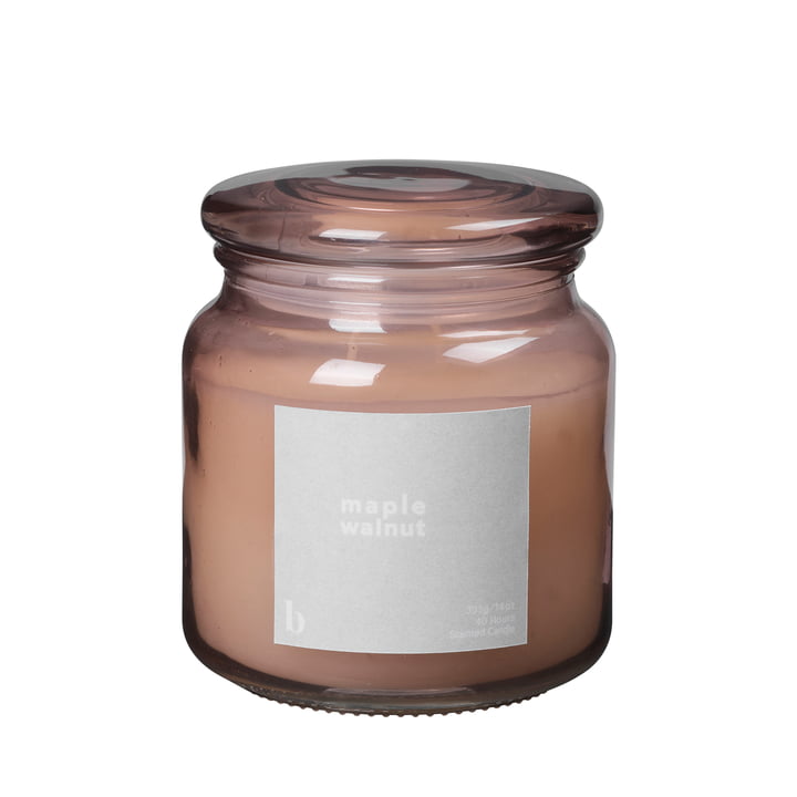Bougie parfumée en verre, Ø 10 x 1 1. 5 cm, maple walnut de Broste Copenhagen
