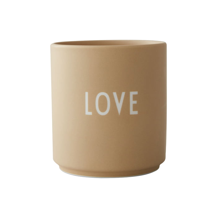 AJ Favourite Tasse en porcelaine, Love / beige de Design Letters