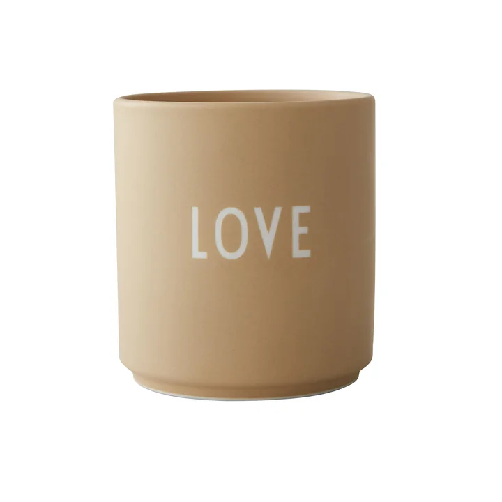 AJ Favourite Tasse en porcelaine, Love / beige de Design Letters