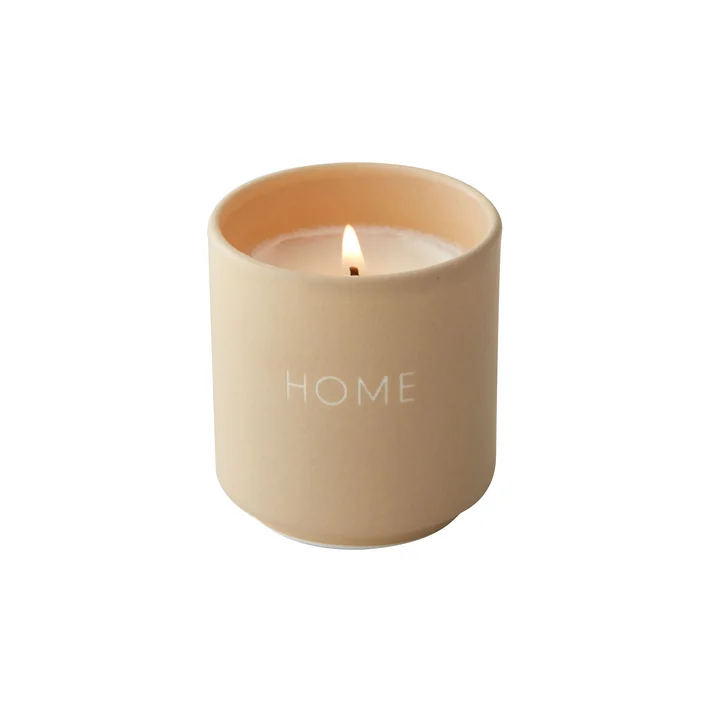 Bougie parfumée petite, Home / beige de Design Letters