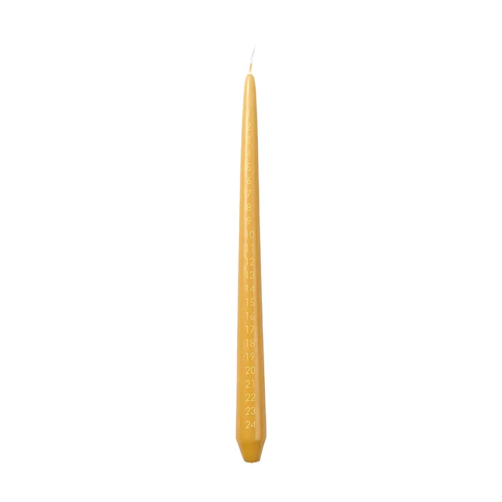 Taper Bougie de l'Avent, ocher / yellow de Broste Copenhagen
