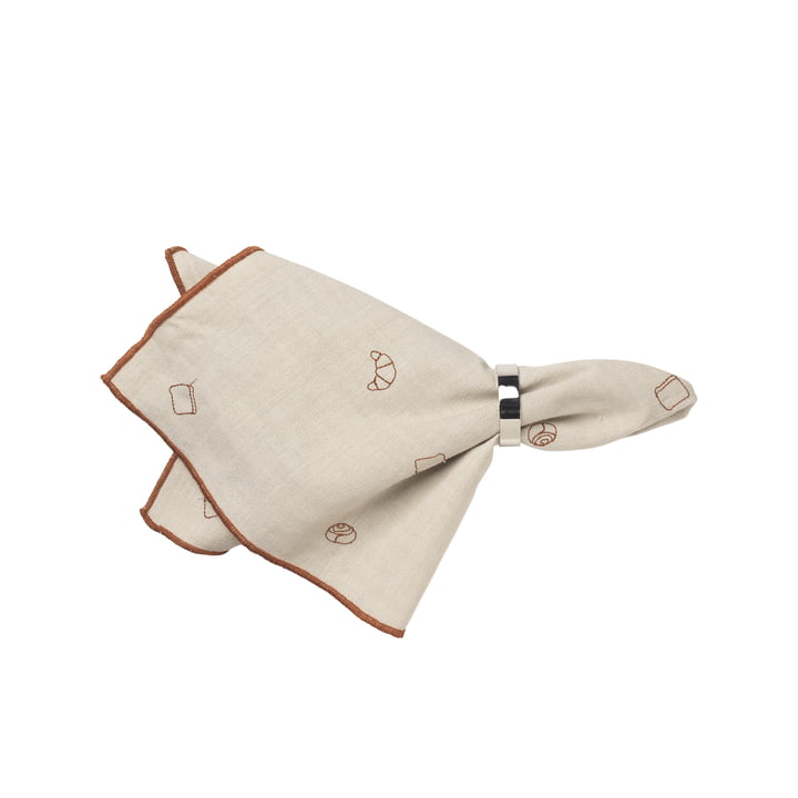 Broste Copenhagen - Bread Serviette en tissu, caramel brown