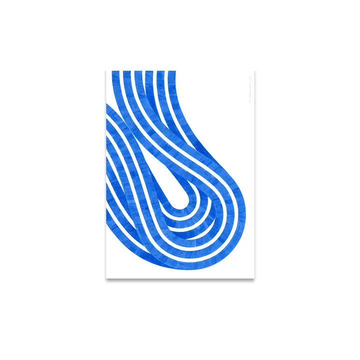 Entropy Blue 02 Poster de Paper Collective dans la version 30 x 40 cm