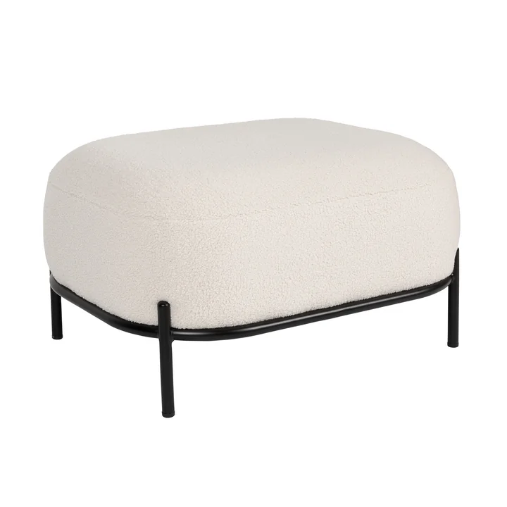 Hatuma Tabouret de Livingstone dans la finition noir / beige