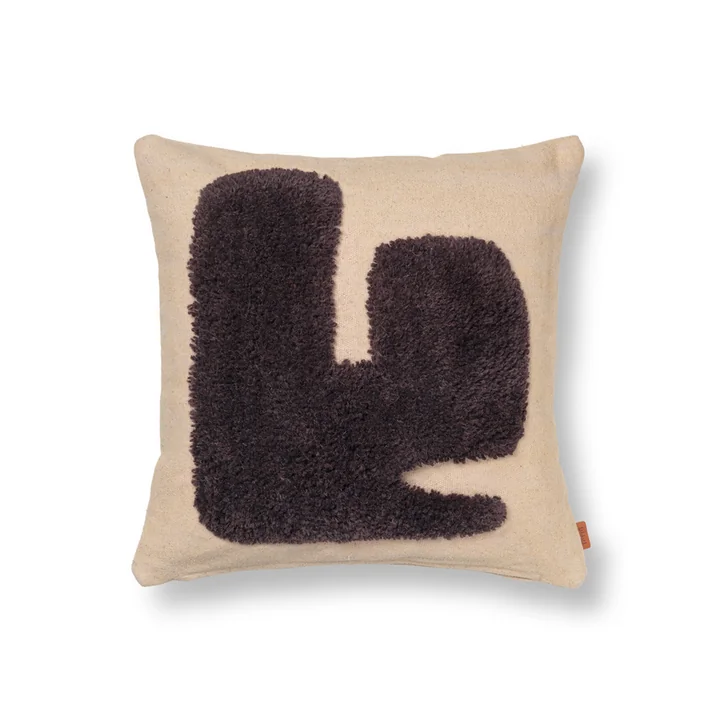 Lay Coussin, sand/dark brown 50 x 50 cm de Ferm Living