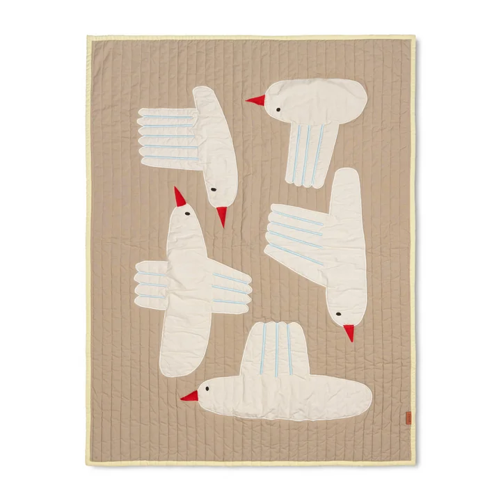 Bird Quilted Couverture, sable de Ferm Living