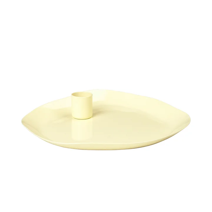 Mie Plateau pour bougies, light yellow de Broste Copenhagen