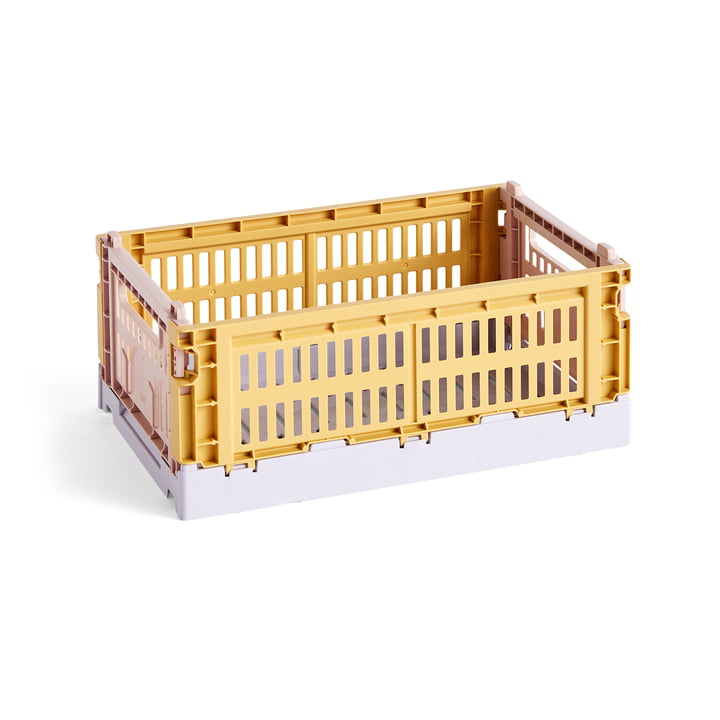Colour Crate Mix Panier S, 26,5 x 17 cm, golden yellow, recycled de Hay