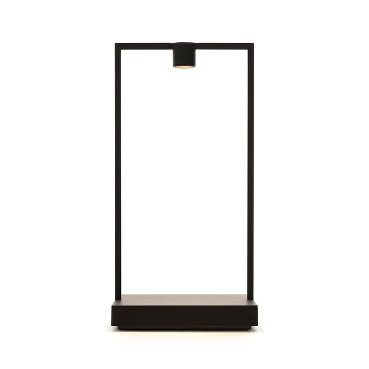 Lampe de table LED Curiosity Battery H 36 cm par Artemide en noir / marron