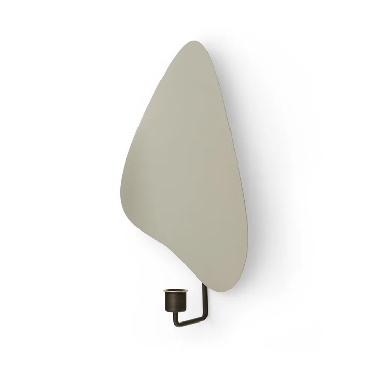 Flambeau Chandelier mural de Audo dans la version gris / laiton bronzé