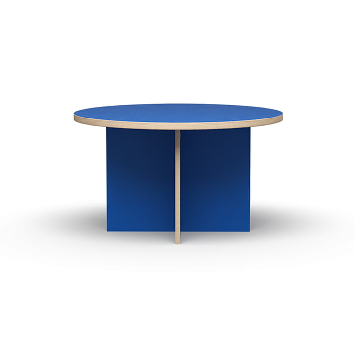 Table de salle à manger, ronde, Ø 130 cm, bleue de HKliving