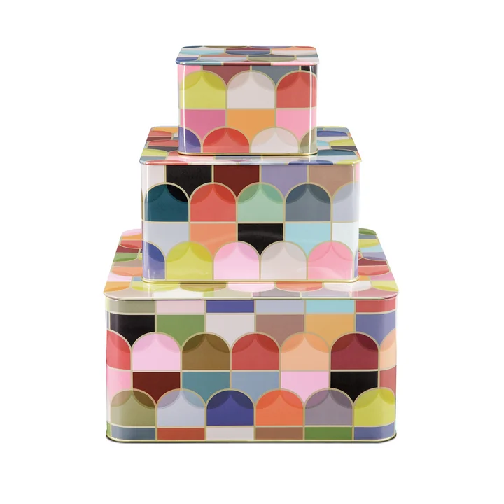 Set de boîtes en fer blanc de Remember dans la version Confetto