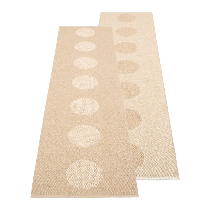 Vera Tapis 2. 0, 70 x 280 cm, beige / beige metallic de Pappelina