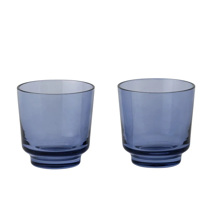 Raise Verre à boire 20 cl, bleu foncé (set de 2) de Muuto