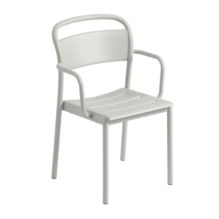 Linear Steel Armchair Outdoor, gris de Muuto