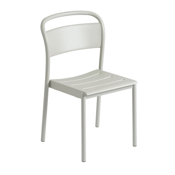 Linear Steel Side Chair Outdoor, gris de Muuto