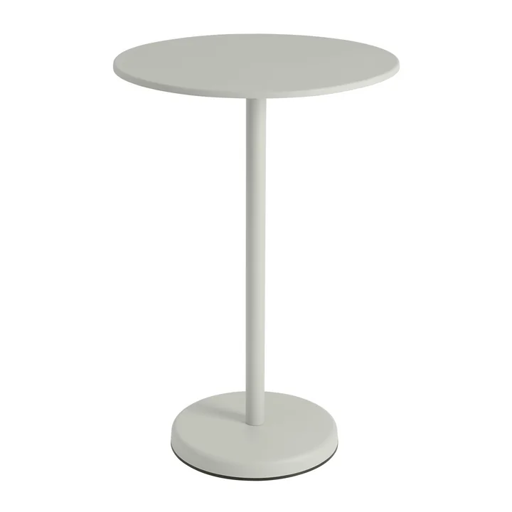 Linear Steel Table de bistrot Outdoor, Ø 70 x H 105 cm, grise de Muuto