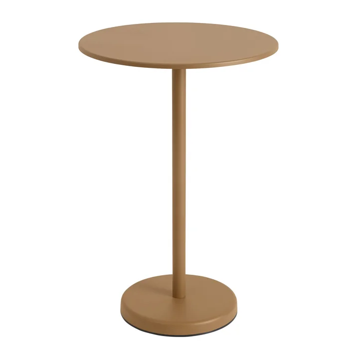 Linear Steel Table de bistrot Outdoor, Ø 70 x H 105 cm, burnt orange de Muuto