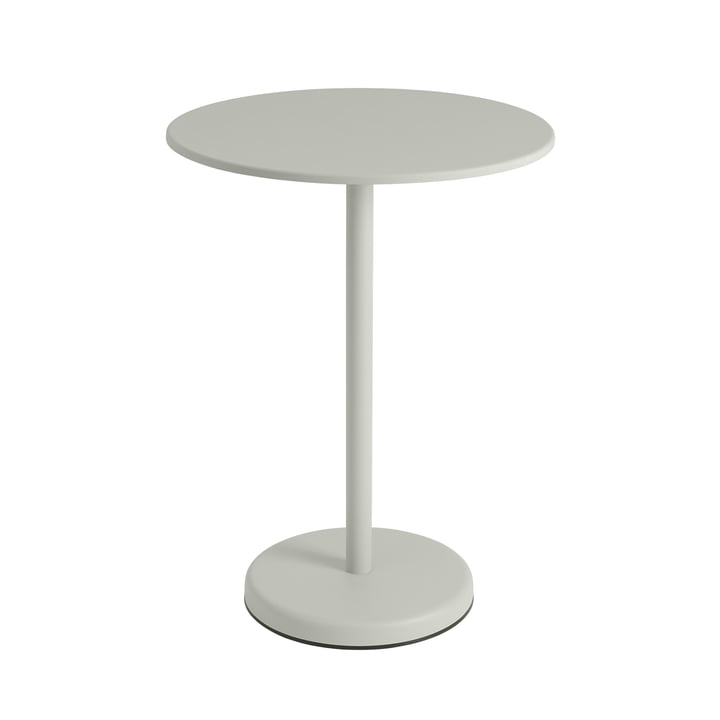 Linear Steel Table de bistrot Outdoor, Ø 70 x H 95 cm, gris de Muuto