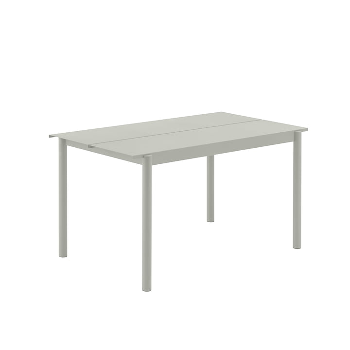 Linear Table en acier Outdoor, 75 x 140 cm, gris de Muuto