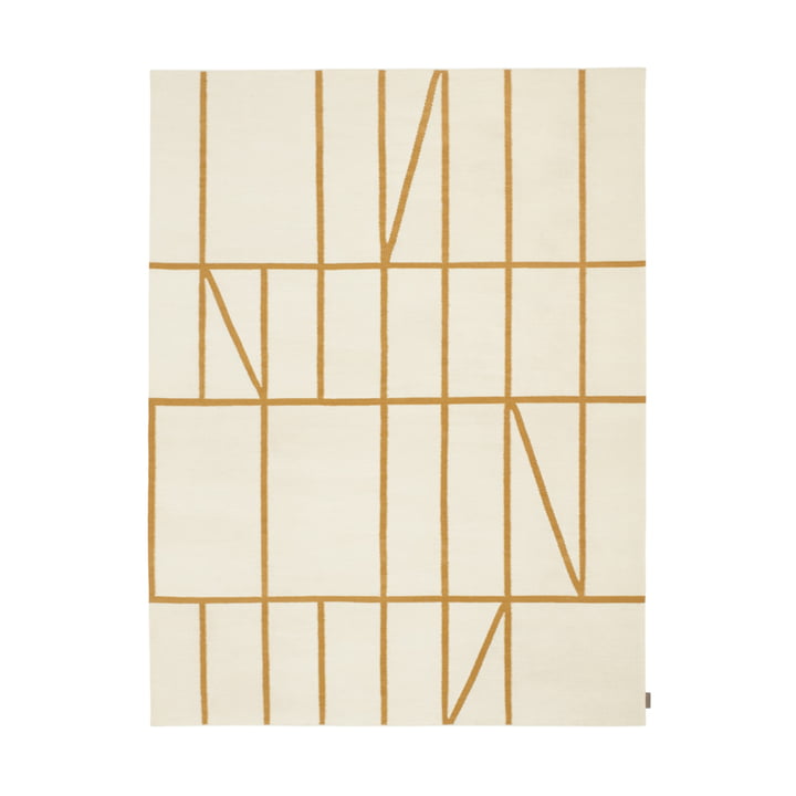 Kelim Untitled_AB13 Tapis, 180 x 240 cm, beige / jaune (0001 Sun light) de Kvadrat