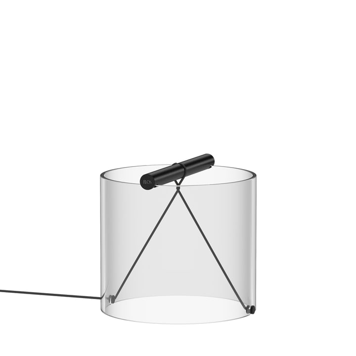 To-Tie Lampe de table LED T1, Ø 20 cm, noir anodisé de Flos