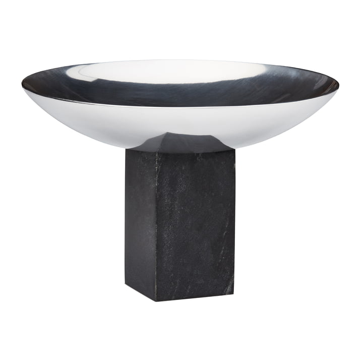 Sapoto Coupe, Ø 22 x 15 cm, marbre noir / chrome de Gejst