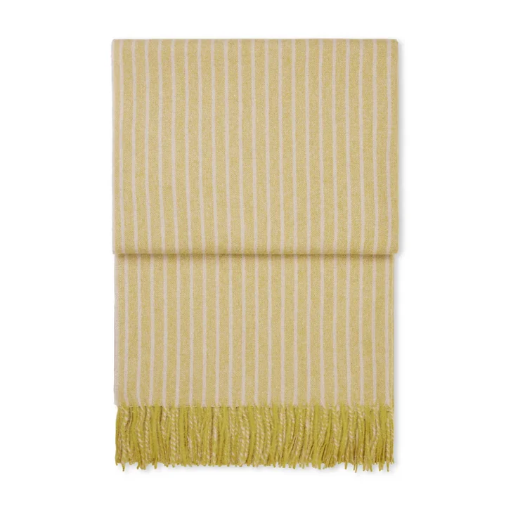 Stripes Couverture de Elvang de couleur jaune clair