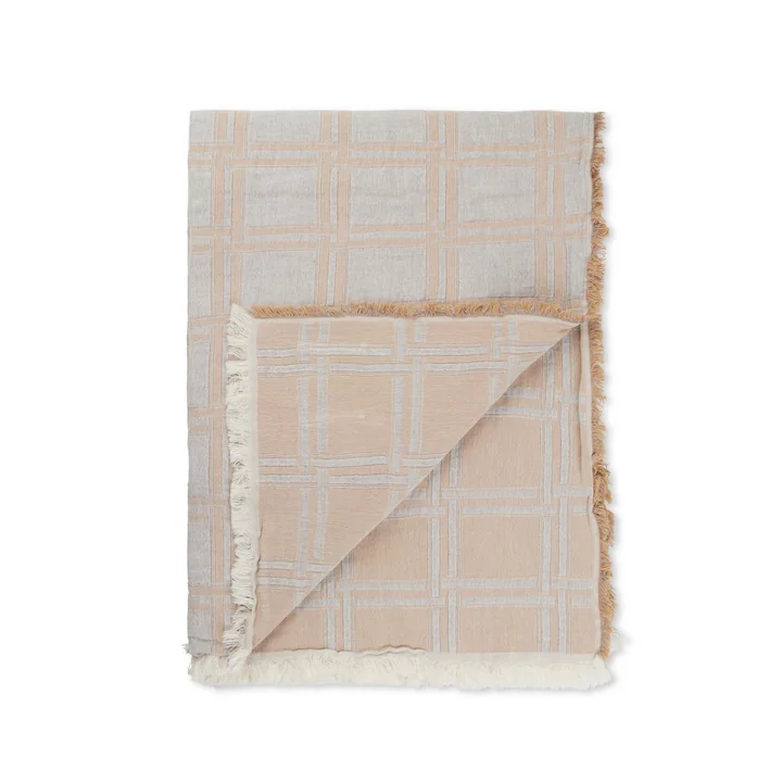 Dahlia Couverture de Elvang dans la couleur gris clair