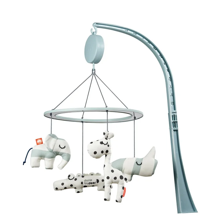 Mobile musical avec miroir Sleepy, bleu de Done by Deer