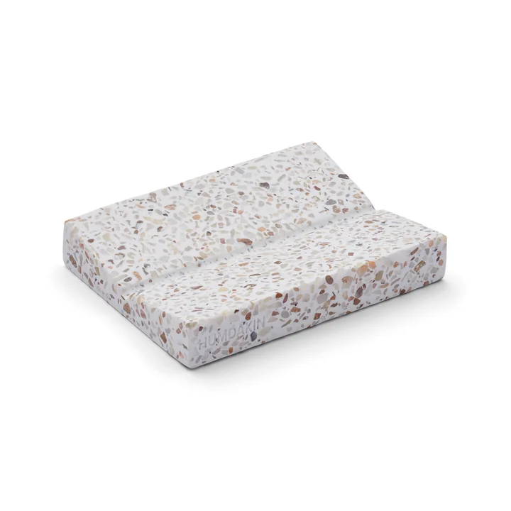 Terrazzo Porte-savon, 12 x 9 cm, rouge / beige de Humdakin
