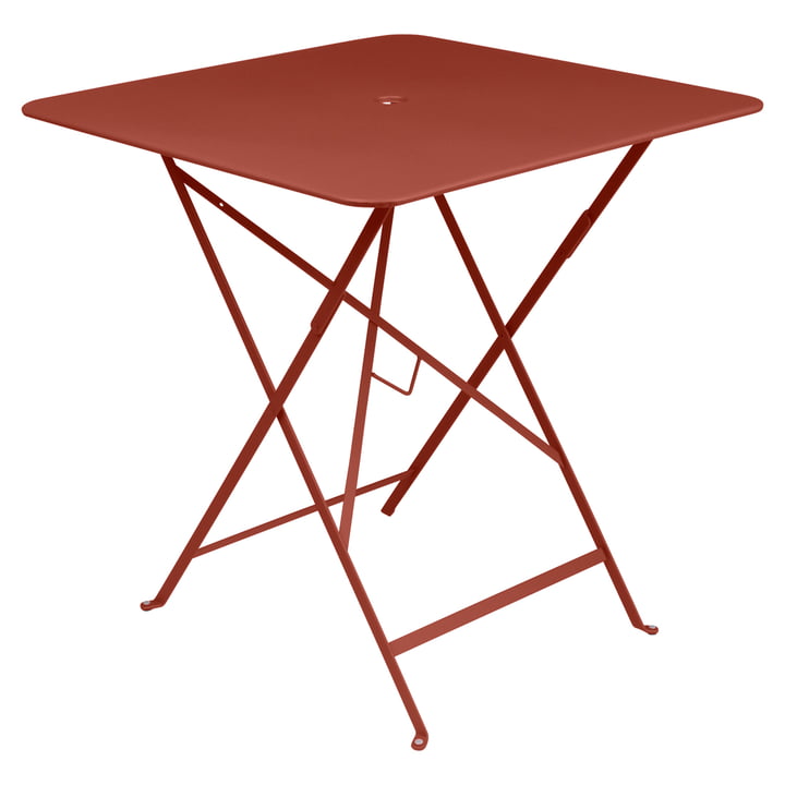 Fermob - Bistro Table pliante, 71 x 71 cm, ocre rouge