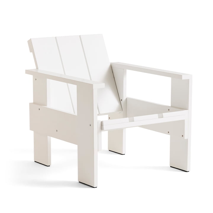 Crate Lounge Chair, L 77 cm, white de Hay