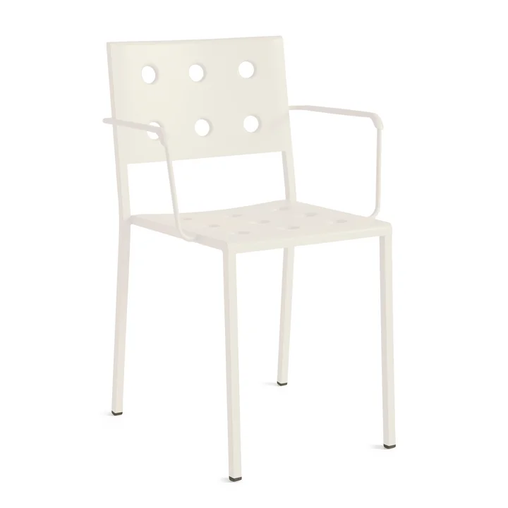 HAY - Balcony Dining Chaise avec accoudoirs, chalk beige