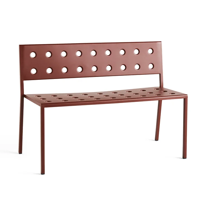 Balcony Dining Bank, L 114cm, iron red de HAY