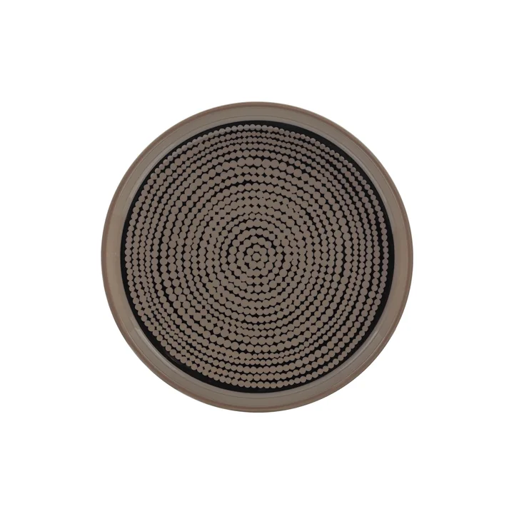 Oiva Siirtolapuutarha Assiette Ø 13,5 cm, terra / noir de Marimekko