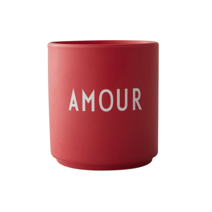 AJ Favourite Tasse en porcelaine de Design Letters dans la version Amour / rouge