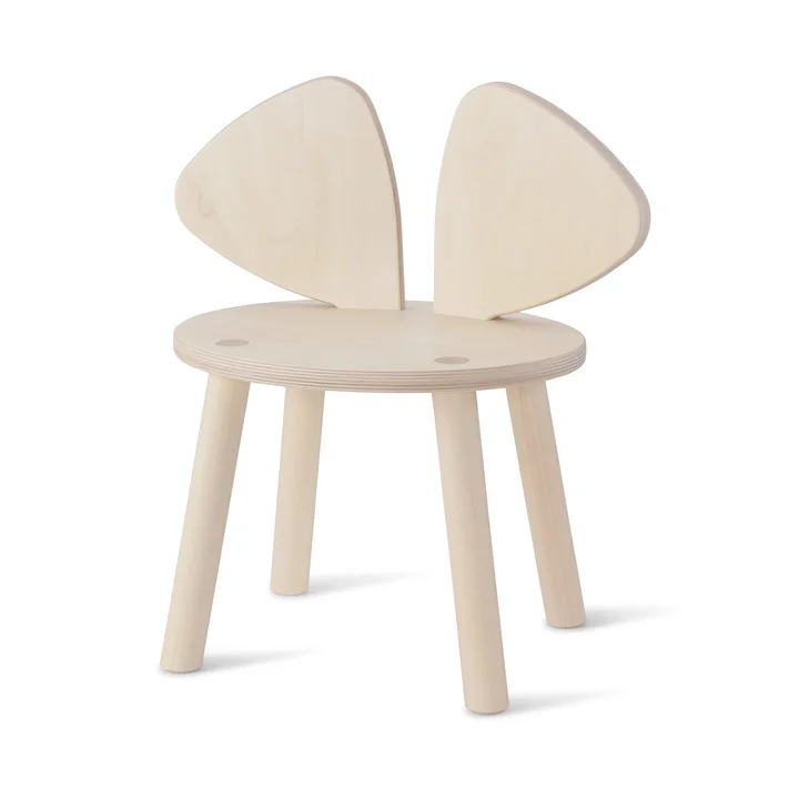 Mouse Chaise d'enfant de Nofred dans la version bouleau laqué mat
