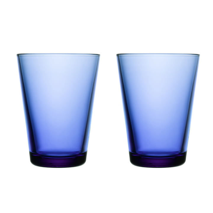 Kartio Verre à boire 40 cl, bleu outremer (set de 2) de Iittala
