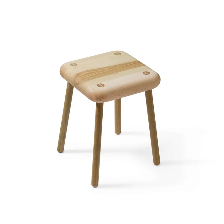 Holzkissen Tabouret de Auerberg en frêne huilé / chêne huilé