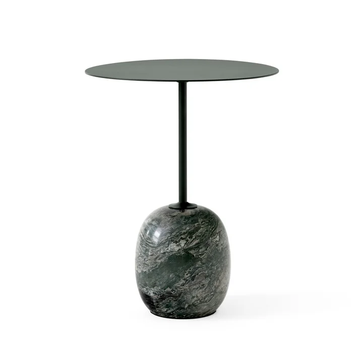 & Tradition - Lato Table d'appoint, H 50 cm / Ø 40 cm, deep green / verde alpi Marbre