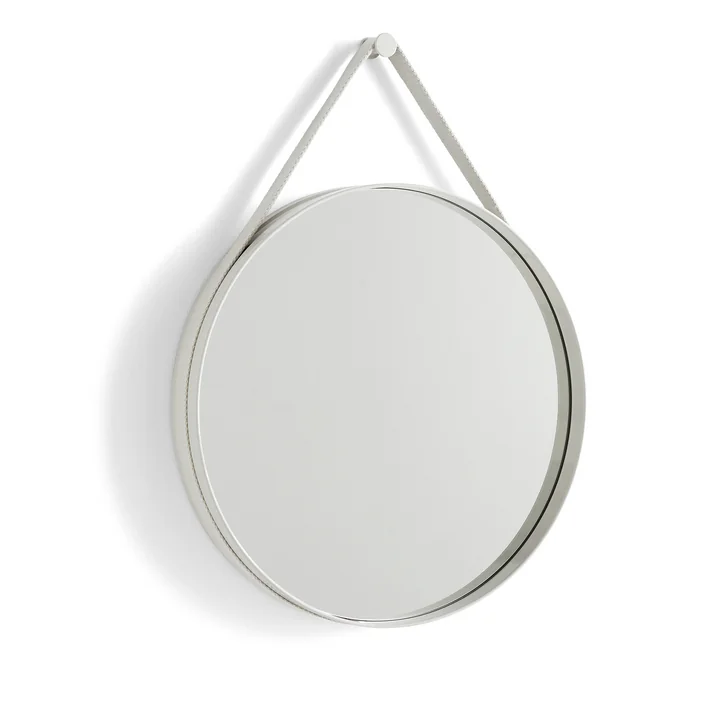 HAY - Strap Mirror No. 2, Ø 50 cm, gris clair