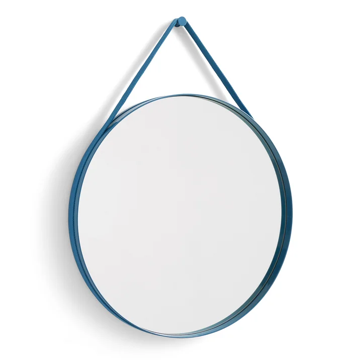 HAY - Strap Mirror No. 2, Ø 70 cm, bleu