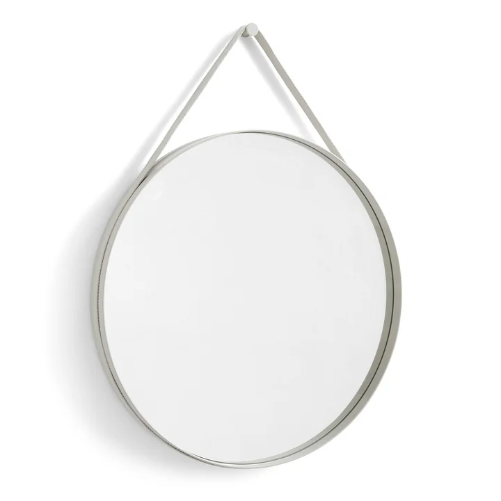 HAY - Strap Mirror No. 2, Ø 70 cm, gris clair